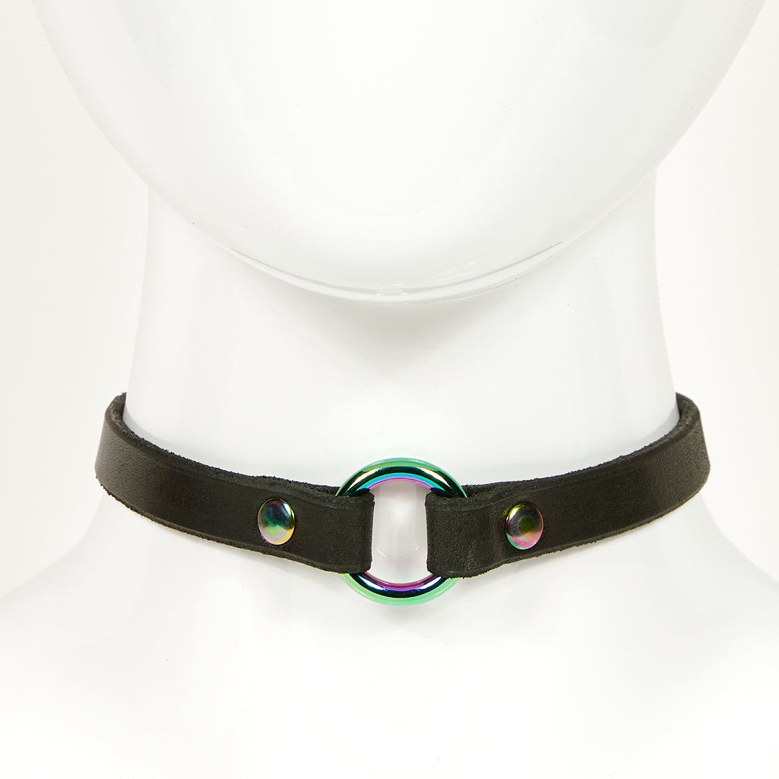 O-ring choker slim rainbow front