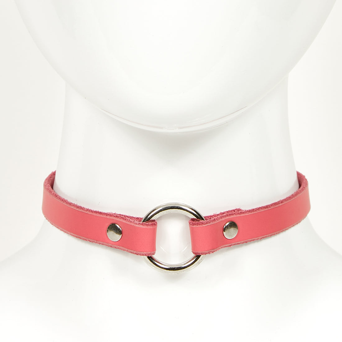 O-ring choker slim PINK front