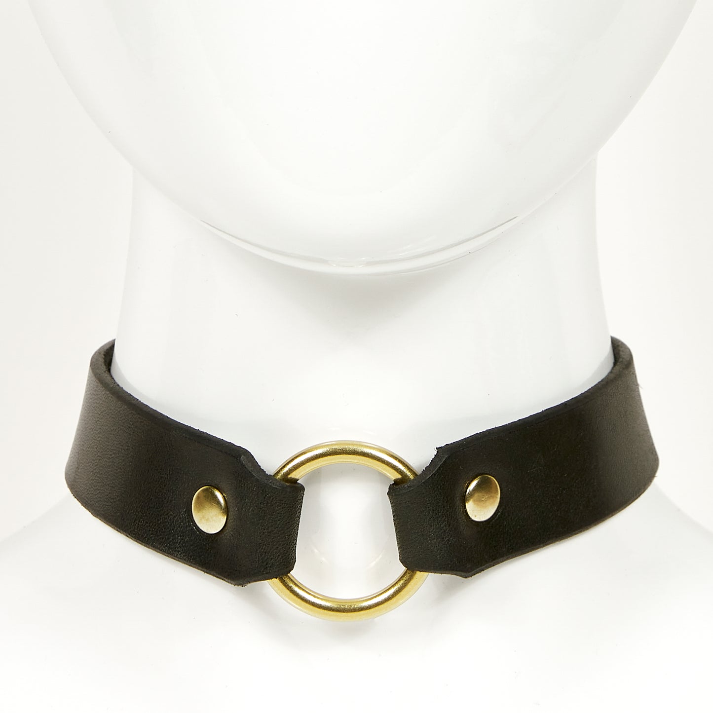 O-ring choker medium gold front