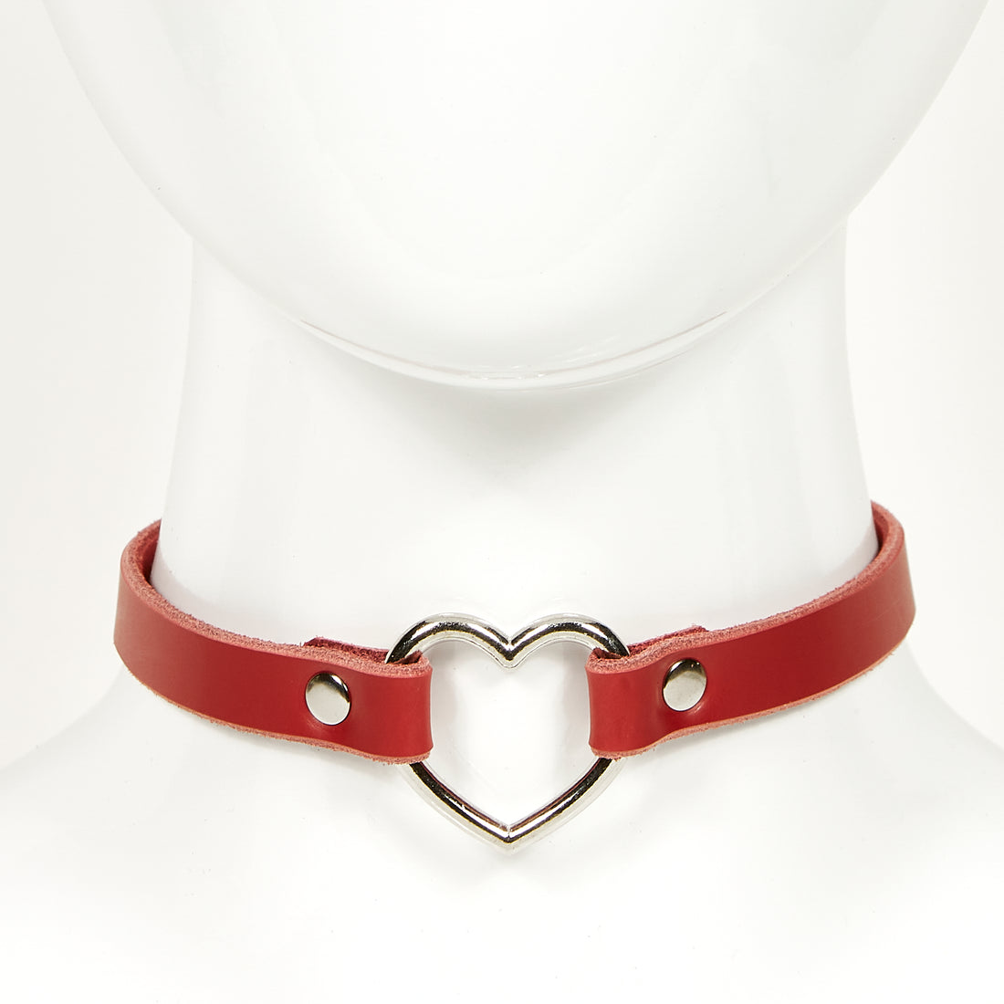 heart choker red front